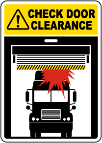 Check Door Clearance Sign