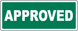 Approved Status Sign