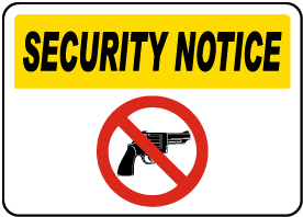 Firearms Prohibited Sign