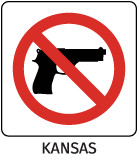 Kansas Firearms Prohibited Sign