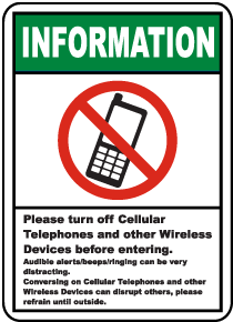 Please Turn Off Cell Phone Sign