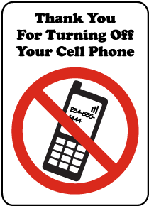 Turning Off Cell Phone Sign