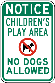 Childrens Play Area Sign