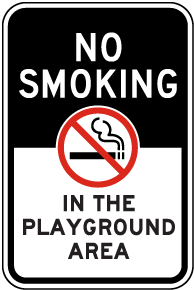 No Smoking In The Playground Area Sign