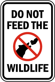 Do Not Feed The Wildlife Sign