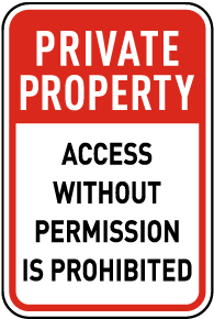 Access Without Permission Sign