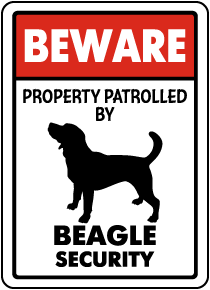 Property Patrolled By Beagle Security Sign