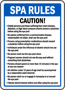 Arkansas Spa Rules Sign