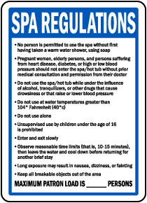 Nebraska Spa Regulations Sign