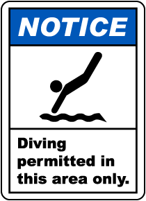 New Jersey Diving Permitted Sign