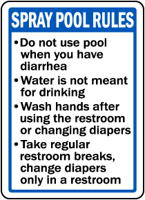 Ohio Spray Pool Rules Sign