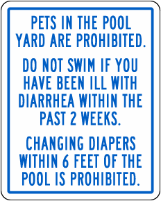 Texas Pool Rules Sign