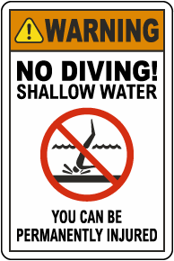 Warning No Diving Sign