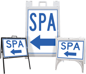 Spa Left Arrow Sandwich Board