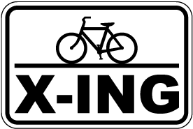 Bike X-ing Sign