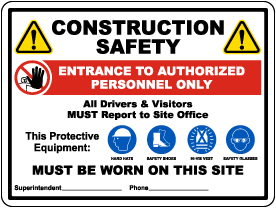 Construction Site Safety Sign