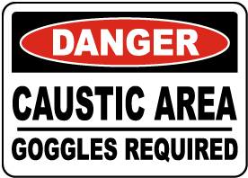 Danger Goggles Required Sign