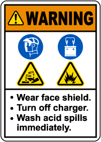 Warning Acid Safety Sign