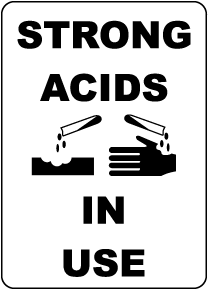 Strong Acids in Use Sign
