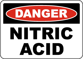 Danger Nitric Acid Sign