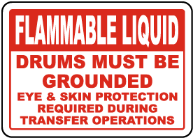 Drums Must Be Grounded Sign