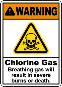 Warning Chlorine Gas Sign