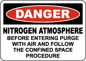 Danger Nitrogen Atmosphere Sign