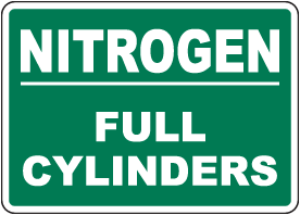 Nitrogen Full Cylinders Sign