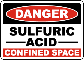 Sulphuric Acid Plastic Sign OR Sticker WCD27 