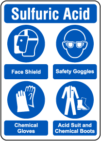 Sulfuric Acid PPE Sign