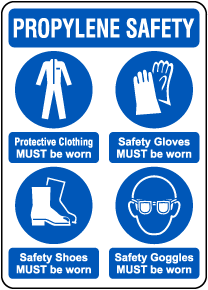 Propylene Safety PPE Sign