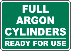 Argon Full Cylinders Sign