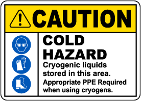Caution Cold Hazard Sign
