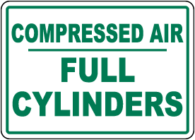 Compressed Air Full Cylinders Sign