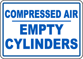 Compressed Air Empty Cylinders Sign