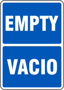Bilingual Empty Sign