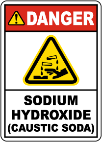 Danger Sodium Hydroxide Sign