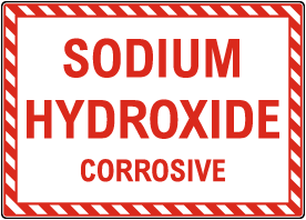 Sodium Hydroxide Corrosive Sign
