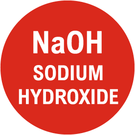 Sodium Hydroxide Floor Sign