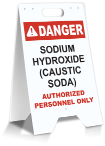 Danger Sodium Hydroxide Floor Stand