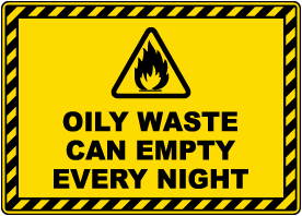 Oily Waste Sign