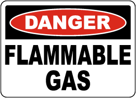 Danger Flammable Gas Sign