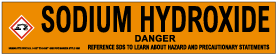 Sodium Hydroxide Pipe Label