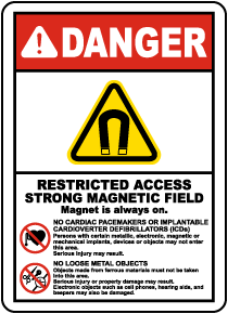 Restricted Access Magnetic Field Label