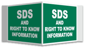 3-Way SDS and Right To Know Sign