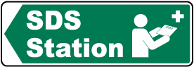 Left Arrow SDS Station Sign