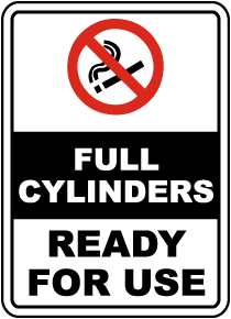 Full Cylinders Ready For Use Sign