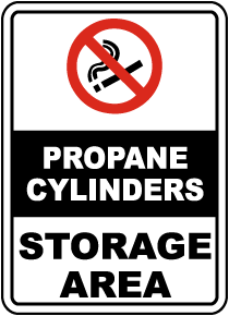 Propane Cylinders Storage Area Sign