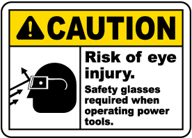 When Operating Power Tools Sign