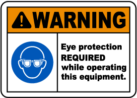 Eye Protection Required Label